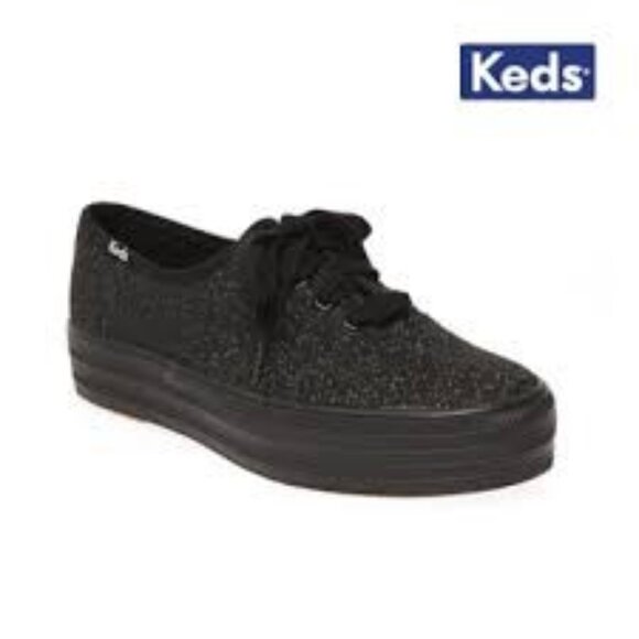 Keds Women's Triple CVO Sparkle Grid Sneaker Size 9 women's - Picture 1 of 9